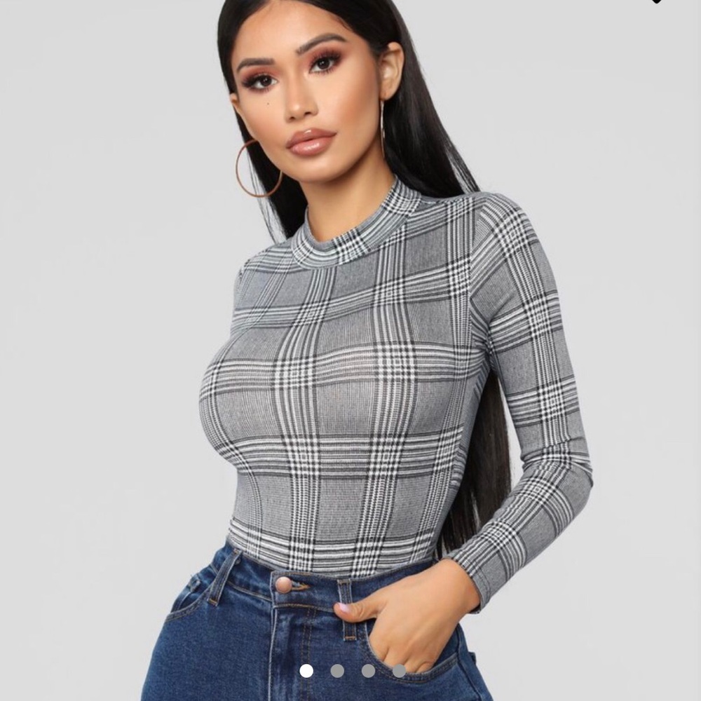 Fashion Nova plaid bodysuit